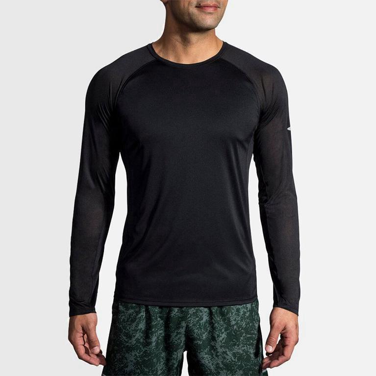 Brooks Stealth Camiseta Manga Longa Para Corrida Homem Cinzentas (13607QPWJ)